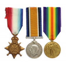 WW1 1914 Mons Star Prisoner of War Medal Trio - Pte. W.H. Stafford, 2nd Bn. Grenadier Guards (Captured in 1914, Ypres)