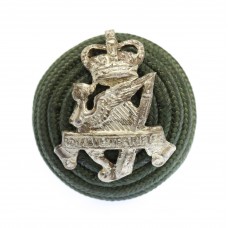 Royal Ulster Rifles Officer's Green Cord Cap Boss Badge - Queen's Crown (c.1953-68)