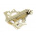 Royal Monmouthshire Royal Engineers Anodised (Staybrite) Cap Badge - Queen's Crown