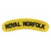 Royal Norfolk Regiment (ROYAL NORFOLK) Cloth Shoulder Title