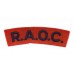Royal Army Ordnance Corps (R.A.O.C.) Cloth Shoulder Title