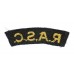 Royal Army Service Corps (R.A.S.C.) Cloth Shoulder Title