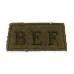 British Expeditionary Force (B.E.F.) Cloth Slip On Shoulder Title