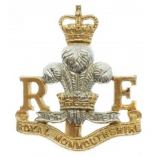 Royal Monmouthshire Royal Engineers Anodised (Staybrite) Cap Badge