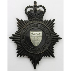 Leicestershire and Rutland Constabulary Night Helmet Plate - Queen's Crown