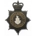 Huntingdonshire County Constabulary Night Helmet Plate - Queen's Crown