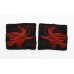 Pair of 2nd Anti-Aircraft Division Cloth Formation Signs (2nd Pattern)