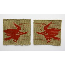 Pair of WW2 2nd Anti-Aircraft Division Printed Formation Signs (1st Pattern)