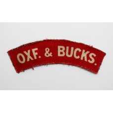 Scarce Oxfordshire & Buckinghamshire Light Infantry (OXF. & BUCKS.) Printed Shoulder Title