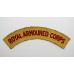 Royal Armoured Corps (ROYAL ARMOURED CORPS) WW2 Printed Shoulder Title