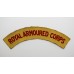 Royal Armoured Corps (ROYAL ARMOURED CORPS) WW2 Printed Shoulder Title