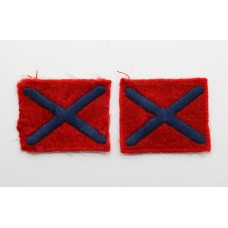 Pair of 124th Light Anti-Aircraft Regiment Royal Artillery Cloth Formation Signs