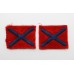 Pair of 124th Light Anti-Aircraft Regiment Royal Artillery Cloth Formation Signs