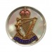 Royal Irish Rifles Mother of Pearl & Sterling Silver Rim Sweetheart Brooch