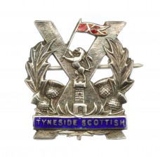 Tyneside Scottish Sterling Silver & Enamel Sweetheart Brooch