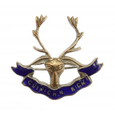 Seaforth Highlanders Brass & Enamel Sweetheart Brooch