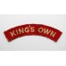 King's Own Royal Lancaster Regiment (KING'S OWN) WW2 Printed Shoulder Title