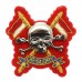 Royal Lancers Officer's Metal & Bullion Beret Badge (Red Backing)