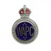 Women's Auxiliary Police Corps (W.A.P.C.) Enamelled Lapel Badge - King's Crown