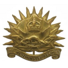 Canadian Westminster Regiment Cap Badge - Queen's Crown