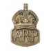 WW2 Air Raid Precautions (A.R.P.) 1938 Hallmarked Silver Lapel Badge