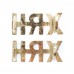 Pair of 10th Royal Hussars (XRH) Anodised (Staybrite) Shoulder Titles