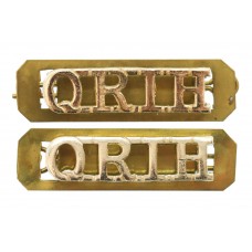 Pair of Queen's Royal Irish Hussars (Q.R.I.H.) Anodised (Staybrit