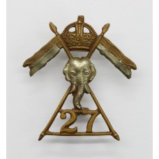 27th Lancers Collar Badge - King's Crown