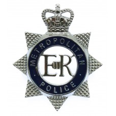 Metropolitan Police Enamelled Cap Badge - Queen's Crown