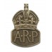 WW2 Air Raid Precautions (A.R.P.) 1938 Hallmarked Silver Lapel Badge
