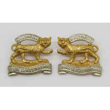 Pair of Royal Leicestershire Regiment Officer's Collar Badges