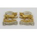 Pair of Royal Leicestershire Regiment Officer's Collar Badges