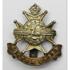 Notts & Derby Regiment (Sherwood Foresters) Cap Badge - King's Crown