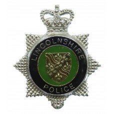 Lincolnshire Police Enamelled Cap Badge - Queen's Crown