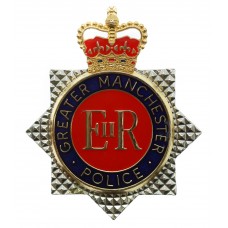 Greater Manchester Police Enamelled Cap Badge - Queen's Crown