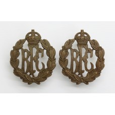 Pair of WW1 Royal Flying Corps (R.F.C.) Officer's Service Dress Collar Badges