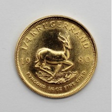 South Africa 1980 1/4oz Krugerrand Gold Coin