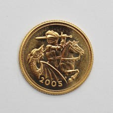 2005 Elizabeth II 22ct Gold Half Sovereign Coin