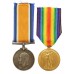 WW1 British War & Victory Medal Pair - Pte. R. Phillipson, 10th Bn. Loyal North Lancashire Regiment - K.I.A. 11/4/17