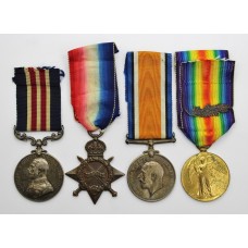 WW1 Military Medal, 1914-15 Star, British War & Victory MID Medal Group - B.Q.M. Sjt. F. Fields, Royal Field Artillery