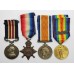 WW1 Military Medal, 1914-15 Star, British War & Victory MID Medal Group - B.Q.M. Sjt. F. Fields, Royal Field Artillery