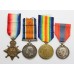 WW1 1914-15 Star, British War Medal, Victory Medal & George V Imperial Service Medal Group of Four - L.Sto. T.H. Williams, Royal Navy