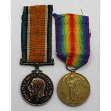 WW1 British War & Victory Medal Pair - Pte. C.T. Spearman, Army Service Corps