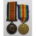 WW1 British War & Victory Medal Pair - Pte. C.T. Spearman, Army Service Corps