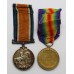 WW1 British War & Victory Medal Pair - Pte. C.T. Spearman, Army Service Corps