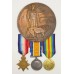 WW1 1914-15 Star Medal Trio and Memorial Plaque - Pte. G.W. Jary, 1st/6th Bn. Durham Light Infantry - K.I.A.