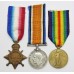 WW1 1914-15 Star Medal Trio - Pte. G. Davies, Notts & Derby Regiment (Sherwood Foresters) - Wounded