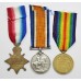 WW1 1914-15 Star Medal Trio - Pte. G. Davies, Notts & Derby Regiment (Sherwood Foresters) - Wounded