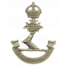 Royal Military College Canada (Truth Duty Valour) Cap Badge - King's Crown