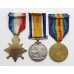 WW1 1914-15 Star Medal Trio - Pte. R. Russell, Essex Regiment